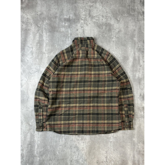 Vintage Woolrich Plaid Print Long Sleeve Button Up Shirt Size Large