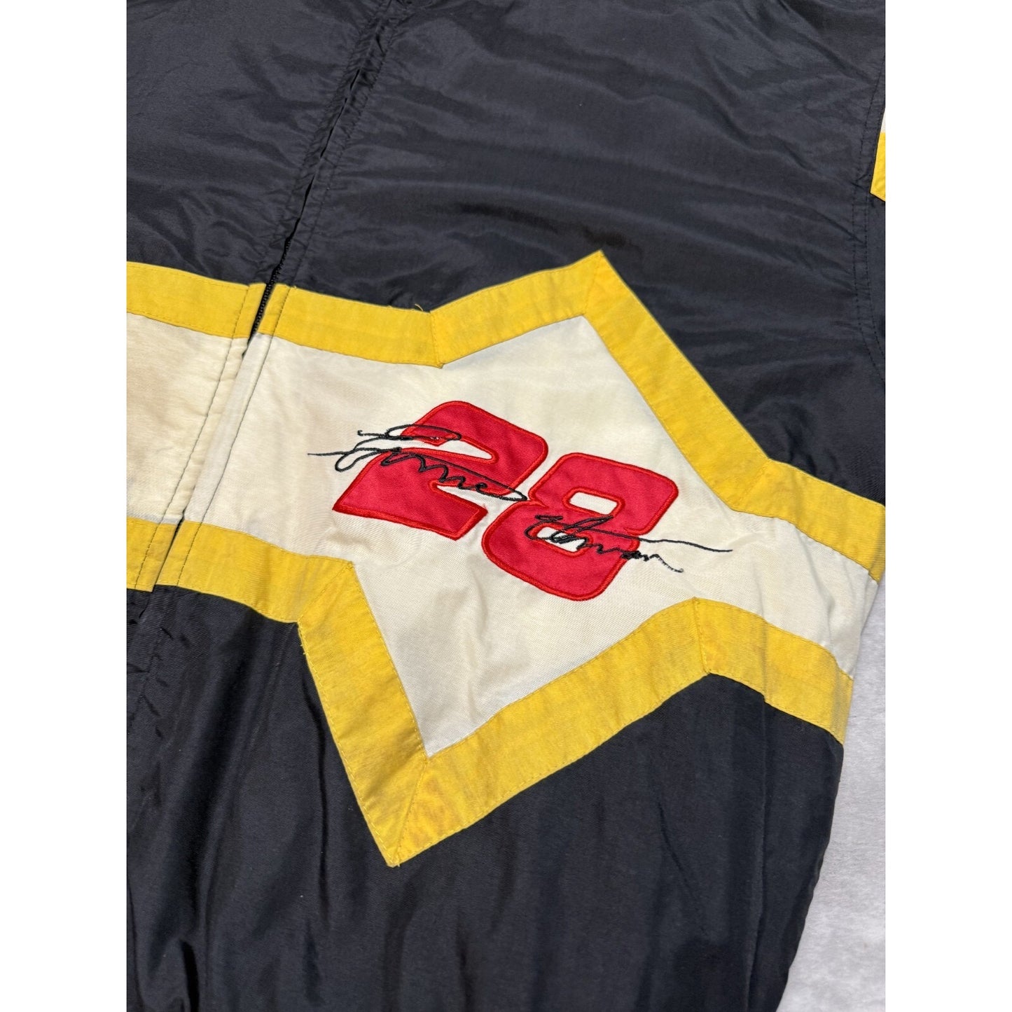 Vintage 90s Ernie Irvan #28 Nascar Texaco Embroidered Full Zip Jacket Size Large