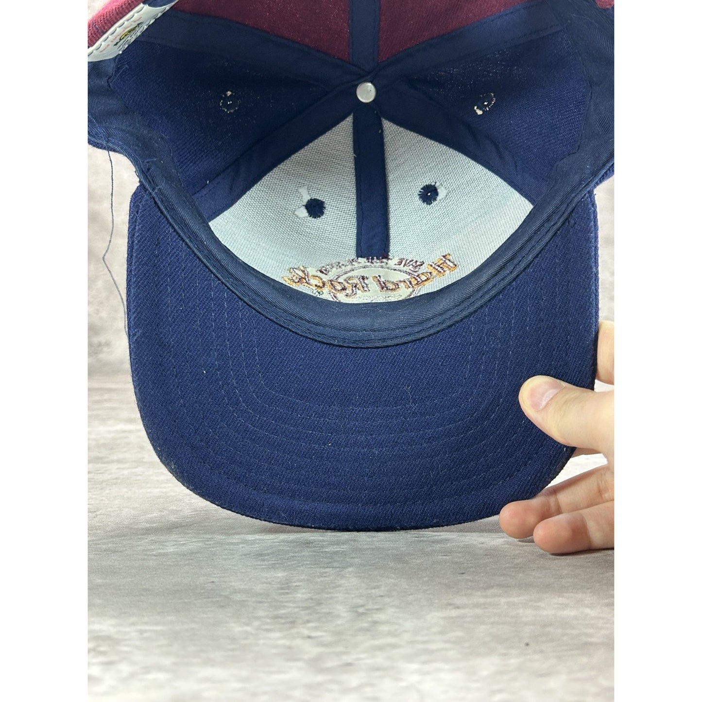 Vintage 90s Hard Rock Cafe Madrid Embroidered Logo Snapback Hat OSFA