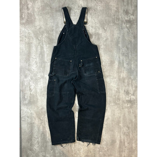 Vintage Carhartt Canvas Workwear Overalls Size 37 Black