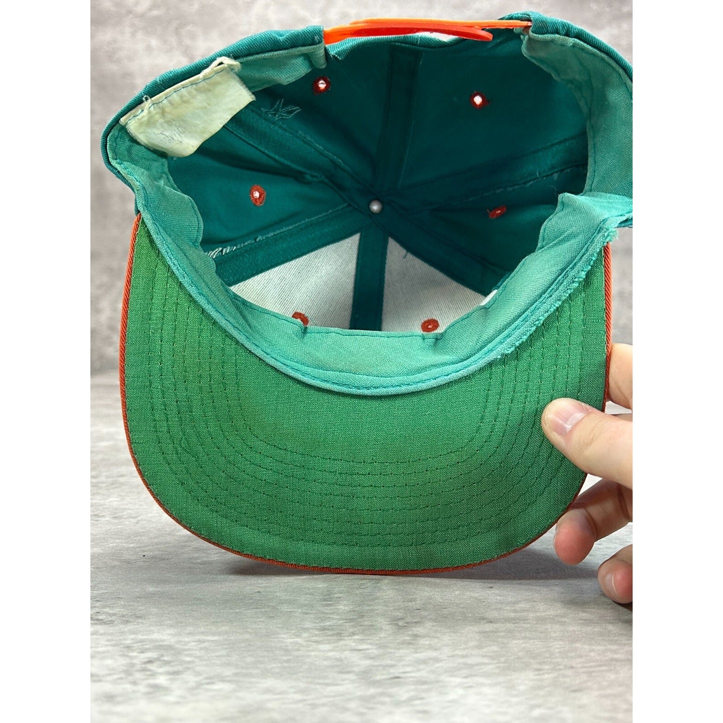 Vintage 90s Miami Dolphins NFL Embroidered Logo Football Snapback Hat OSFA