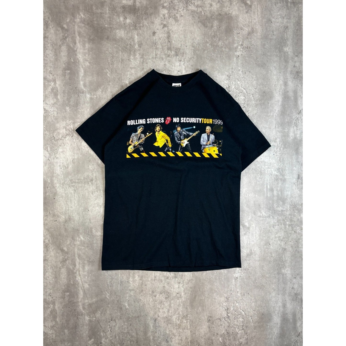 Vintage 1999 The Rolling Stones No Security Tour Rock Music Band T-Shirt Size Large