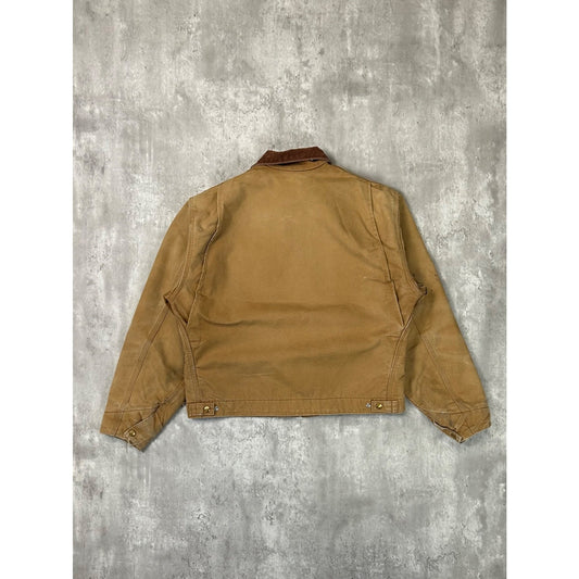 Vintage Carhartt Blanket Lined Canvas Workwear Detroit Jacket Size Large USA