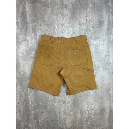 Carhartt Relaxed Fit Canvas Workwear Five Pocket Shorts Size 35 Beige