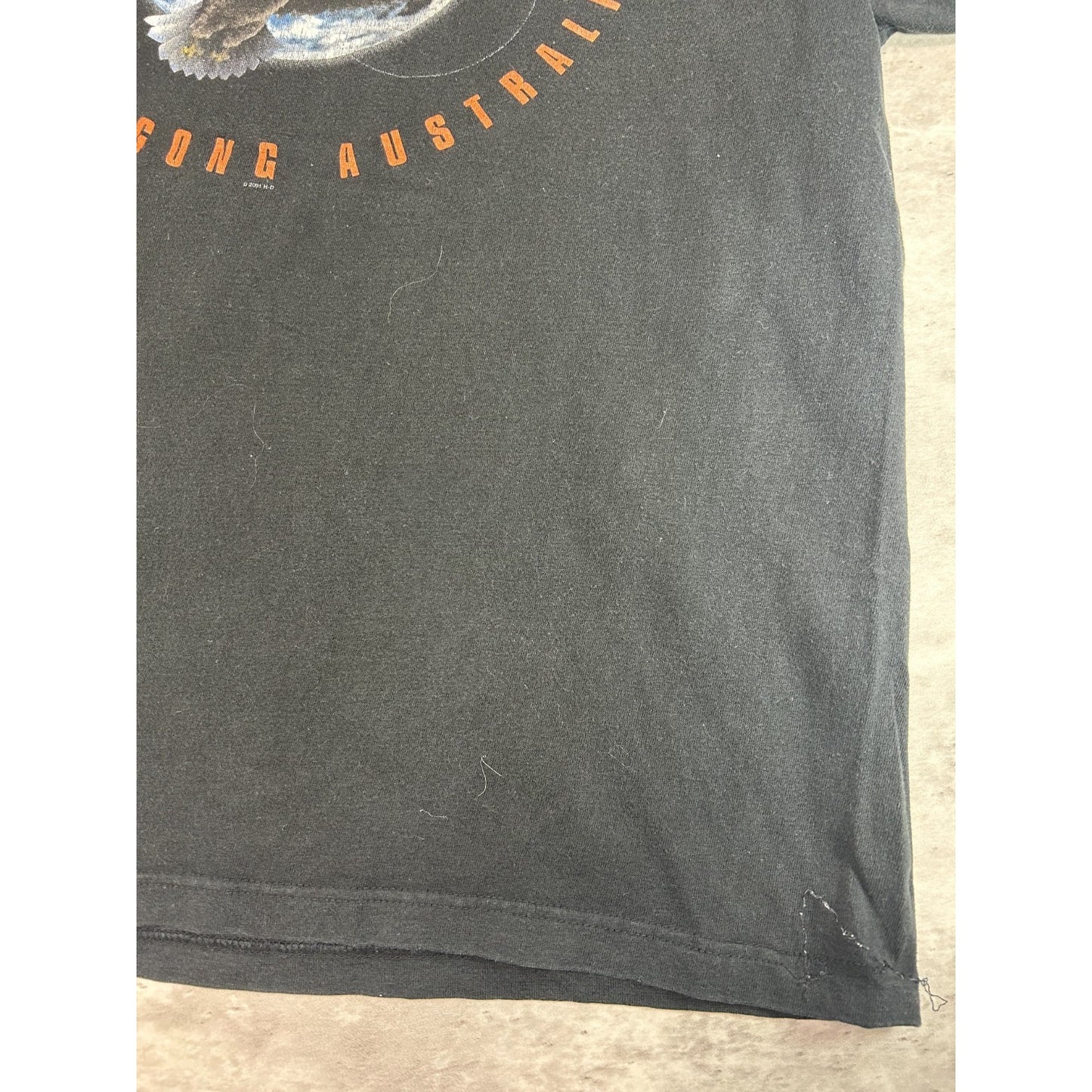 Vintage 2001 Harley Davidson Australia Kangaroo Motorcycle Graphic T-Shirt Sz L