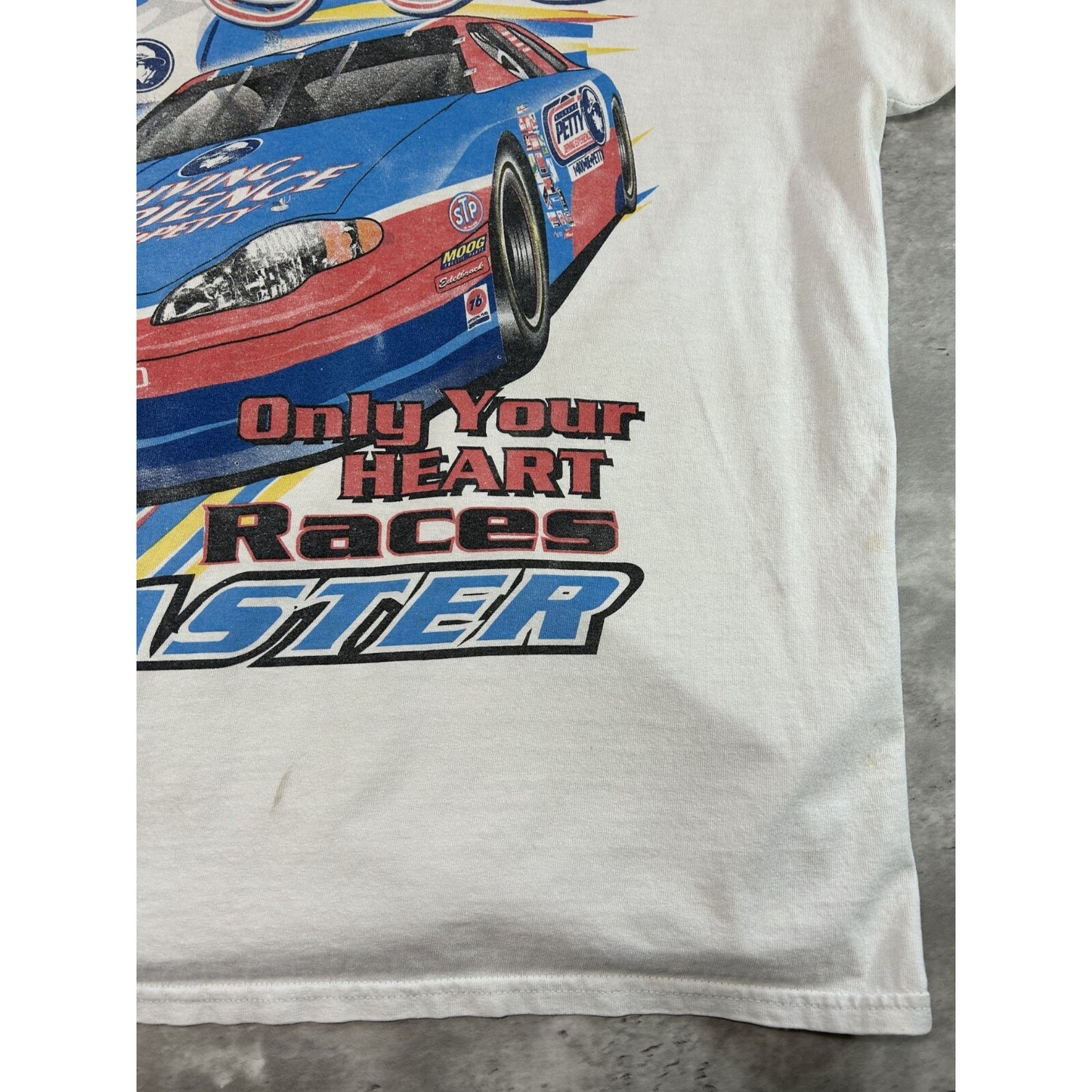 Vintage 90s Richard Petty #43 Nascar Be Petty Graphic T-Shirt Size XXL White