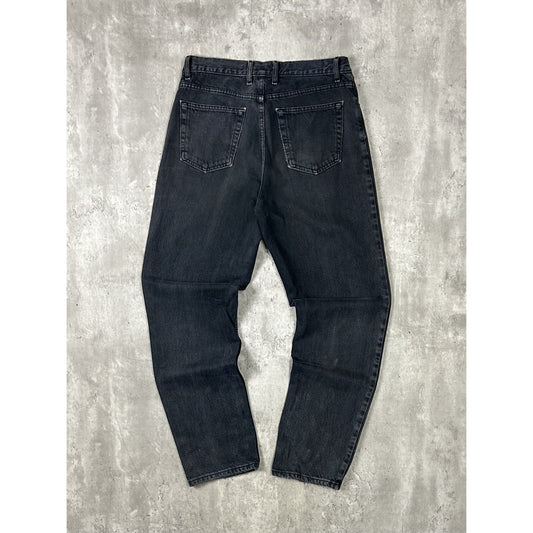 Vintage 90s Guess Jeans Baggy Fit Black Denim Pants Size 33