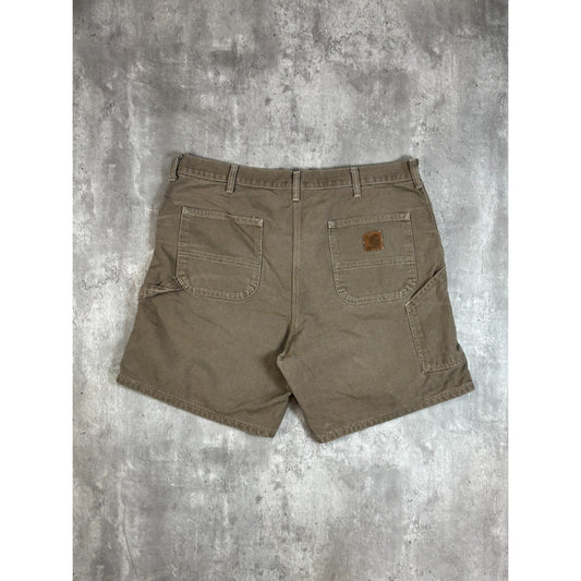 Vintage Carhartt Canvas Workwear Carpenter Shorts Size 41 Beige