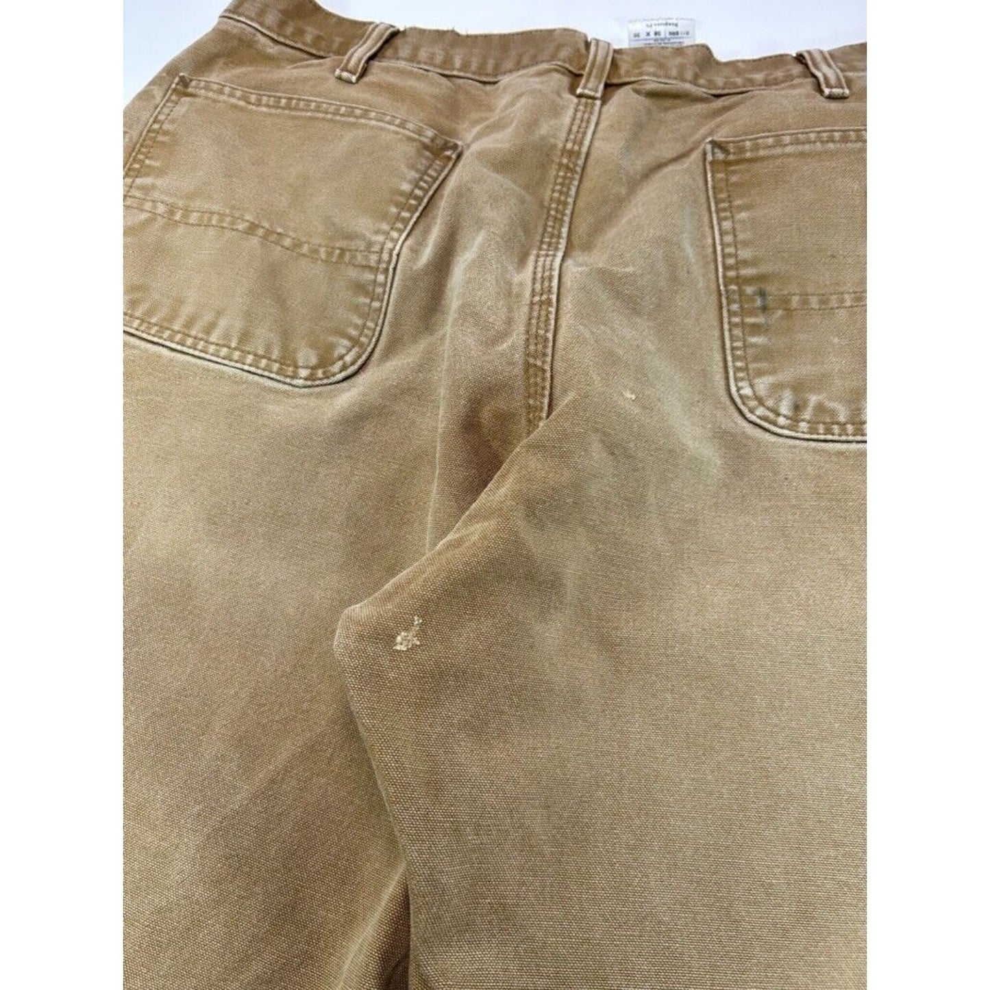 Vintage Carhartt Dungaree Fit Canvas Workwear Carpenter Pants Size 34 B11 BRN