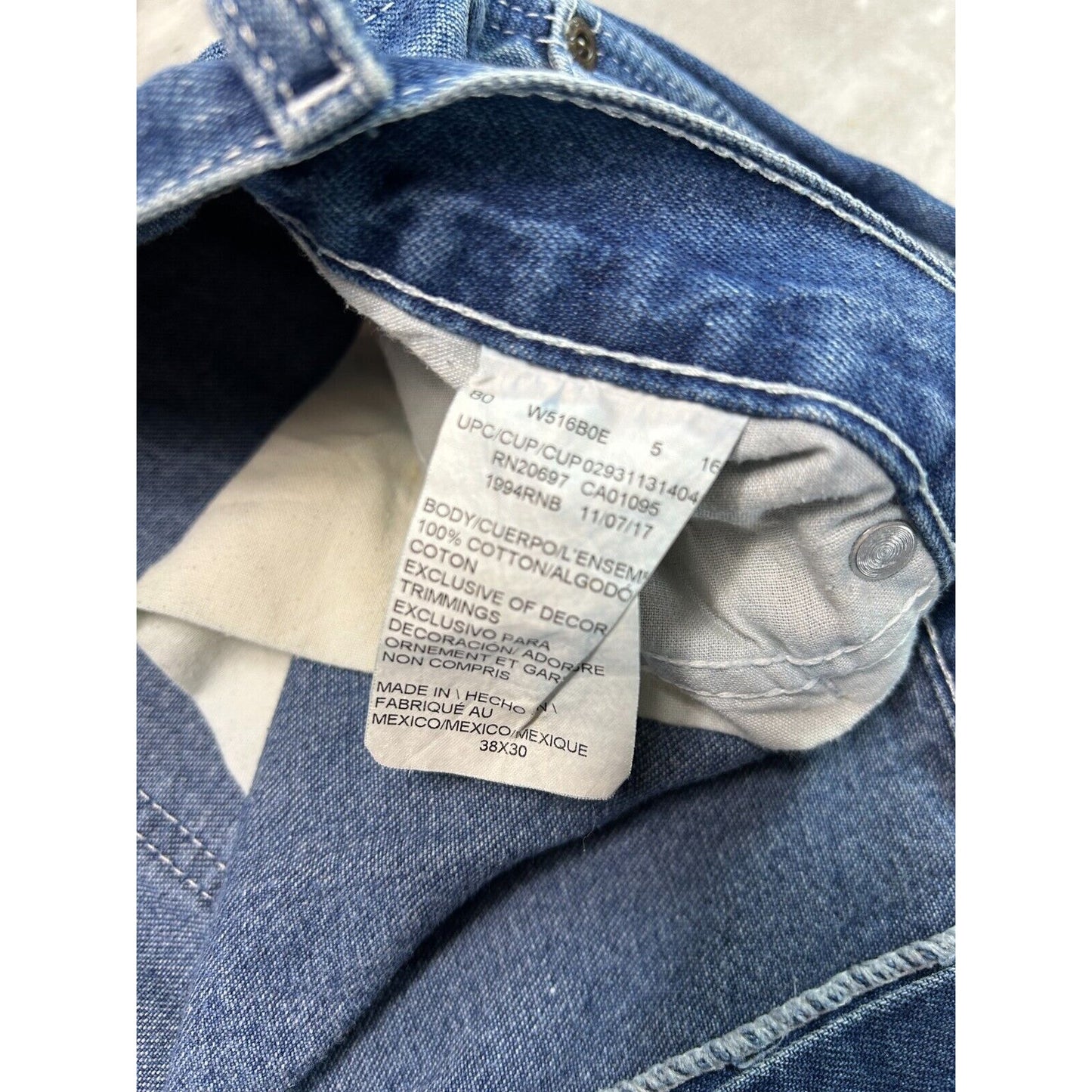 Dickies Dark Wash Denim Workwear Carpenter Pants Size 38
