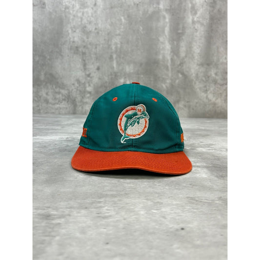 Vintage 90s Miami Dolphins NFL Embroidered Logo Football Snapback Hat OSFA