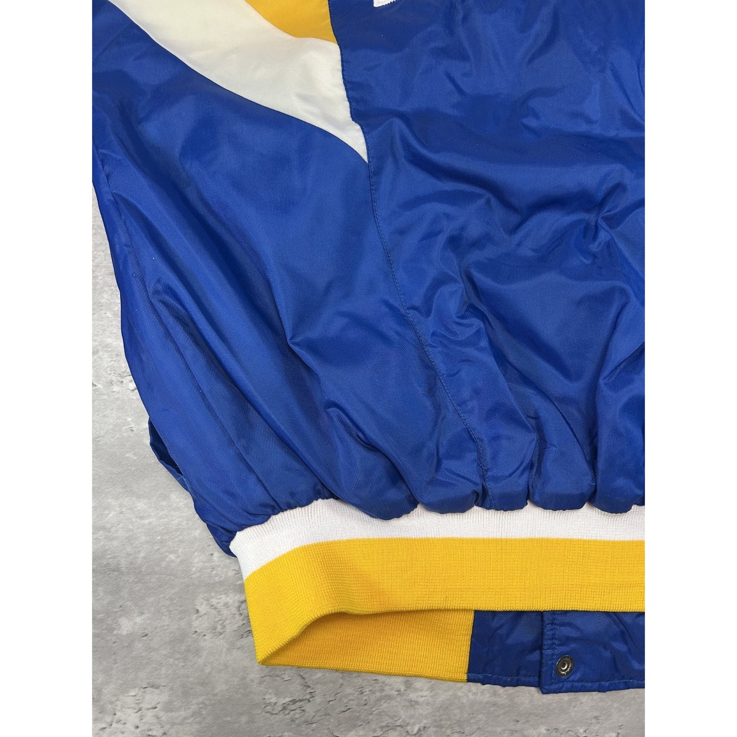 Vintage 90s Roughrider Baseball Embroidered Nylon Varsity Bomber Jacket Size XL