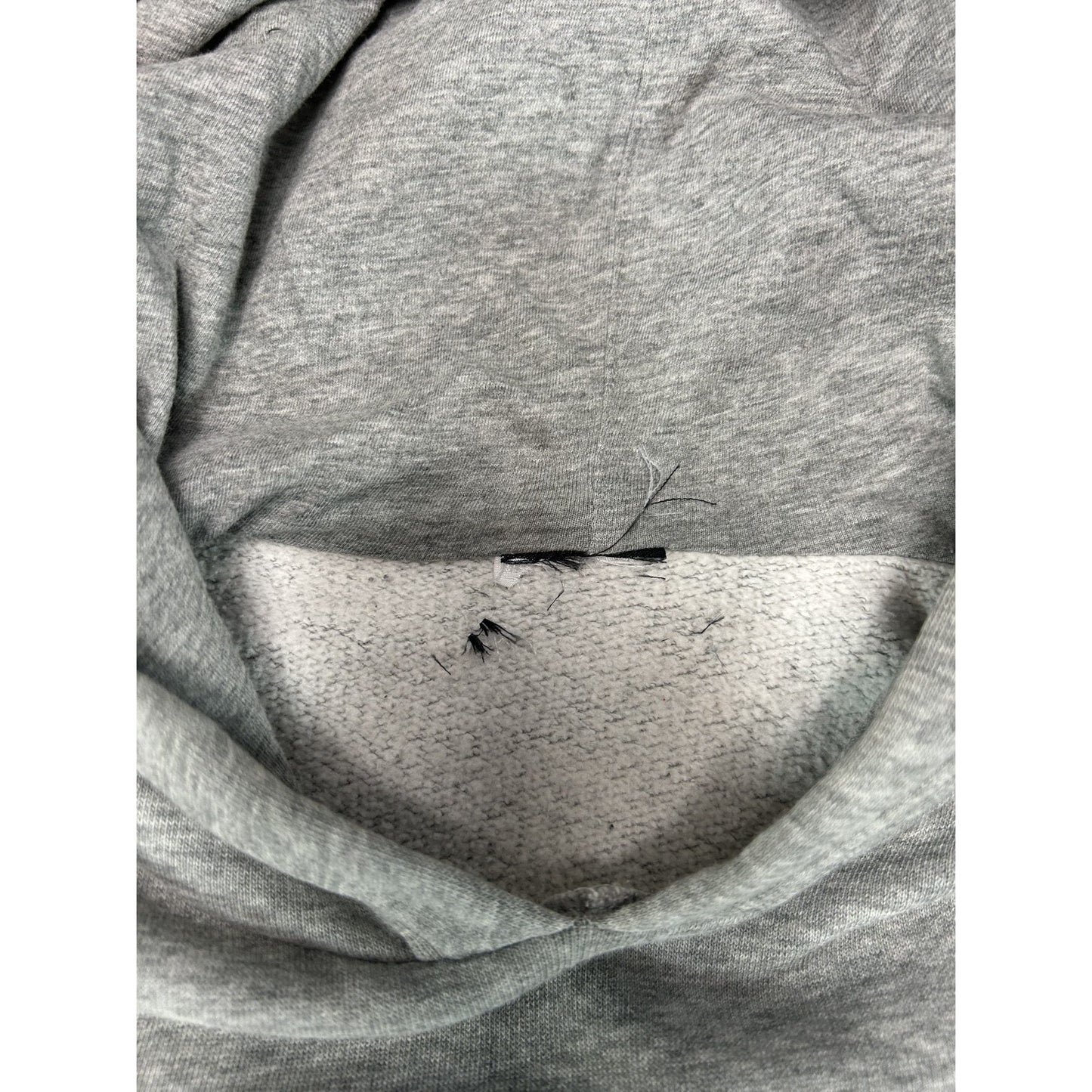 Vintage Nike Embroidered Big Swoosh Pullover Hooded Sweatshirt Size Medium Gray