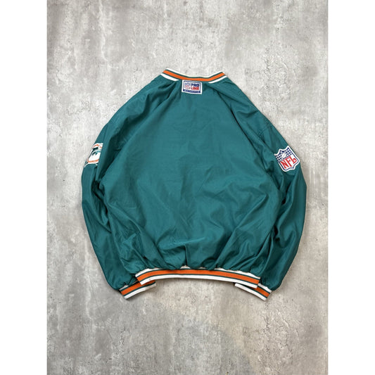 Vintage Miami Dolphins NFL Reebok Nylon Windbreaker Jacket Size Large