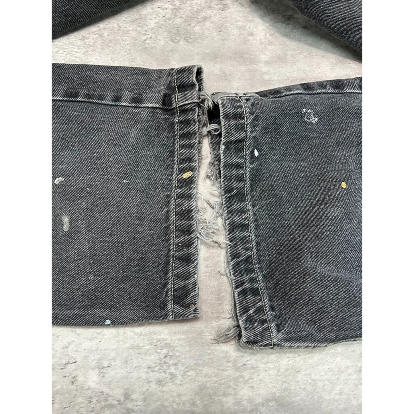 Vintage Y2K Ecko Unltd Distressed Black Denim Carpenter Pants Size 35 Black