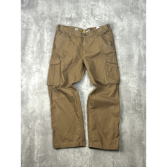Carhartt Original Fit Ripstop Canvas Workwear Cargo Pants Size 37 Beige