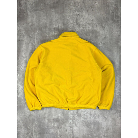 Vintage 90s Polo Golf Ralph Lauren Full Zip Fleece Sweatshirt Size Large Yellow