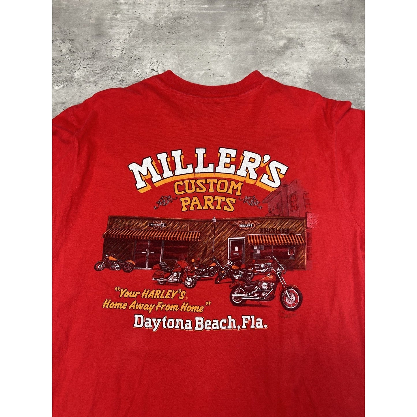 Vintage 1990 Daytona Bike Week Beach Graphic Long Sleeve T-Shirt Size Large