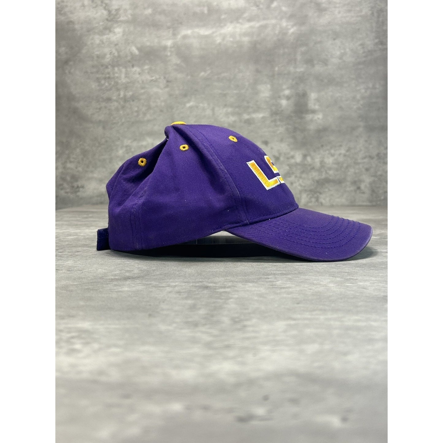 Vintage LSU Tigers NCAA Embroidered Spellout Logo Strapback Hat OSFA