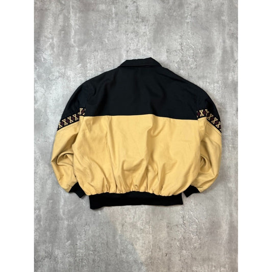 Vintage 90s Canyon Guide Aztec Print Full Zip Workwear Bomber Jacket Size 2XL