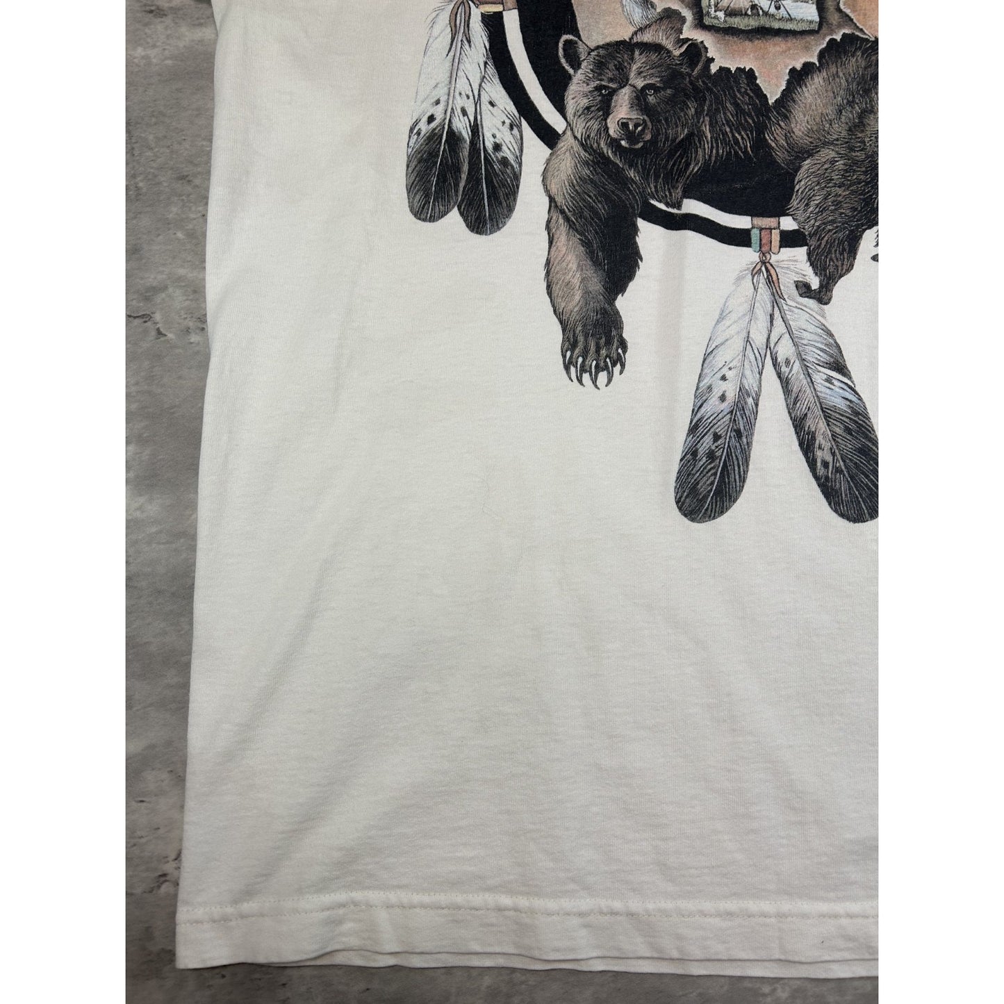 Vintage 90s Maine Dreamcatcher Animal Nature Graphic T-Shirt Size XL