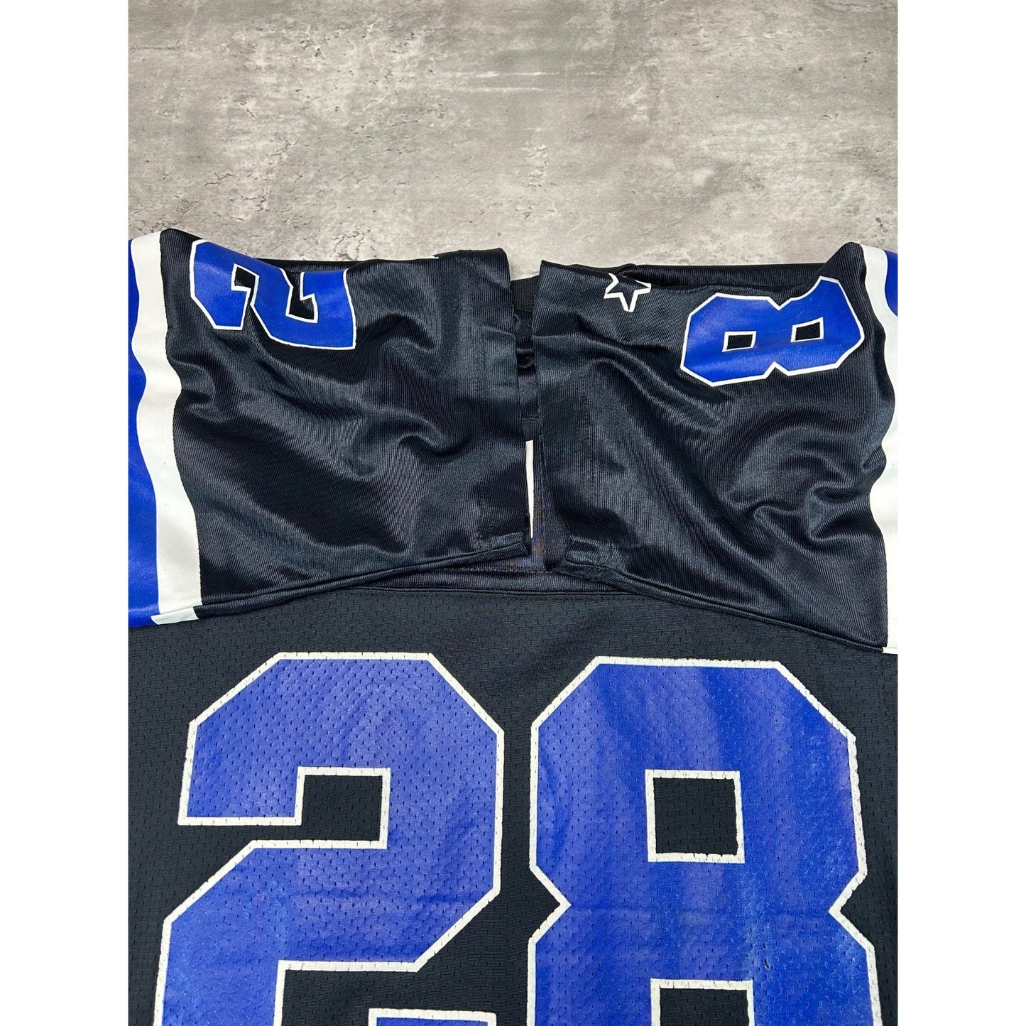 Vintage 90s Marshall Faulk #28 Dallas Cowboys NFL Starter Football Jersey Medium