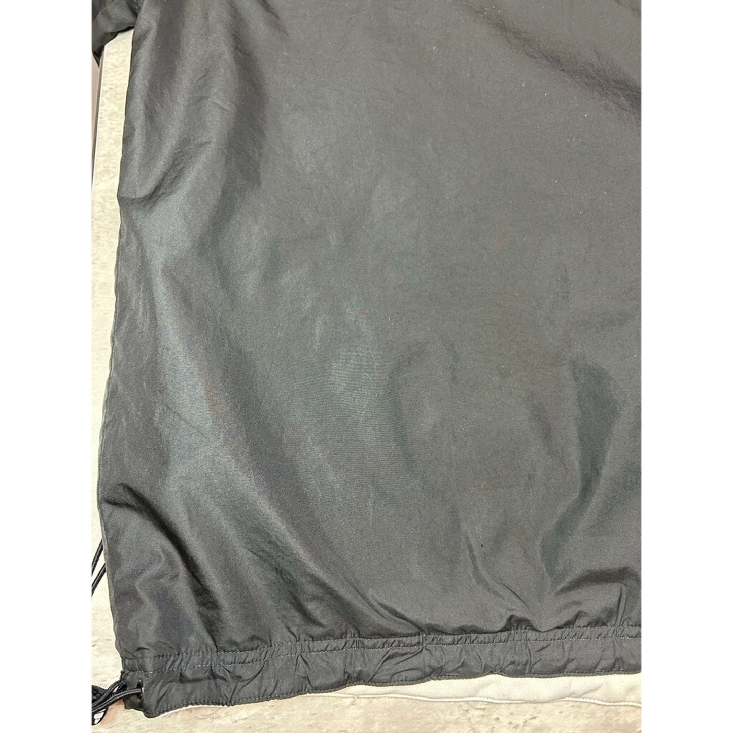 Vintage 90s Adidas Reversible Nylon Full Zip Windbreaker Jacket Size XXL Black