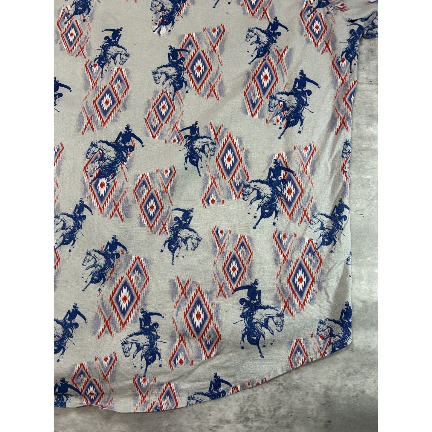 Vintage 90s Wrangler Western Wear Pearl Snap Long Sleeve Button Up Shirt Sz 2XL