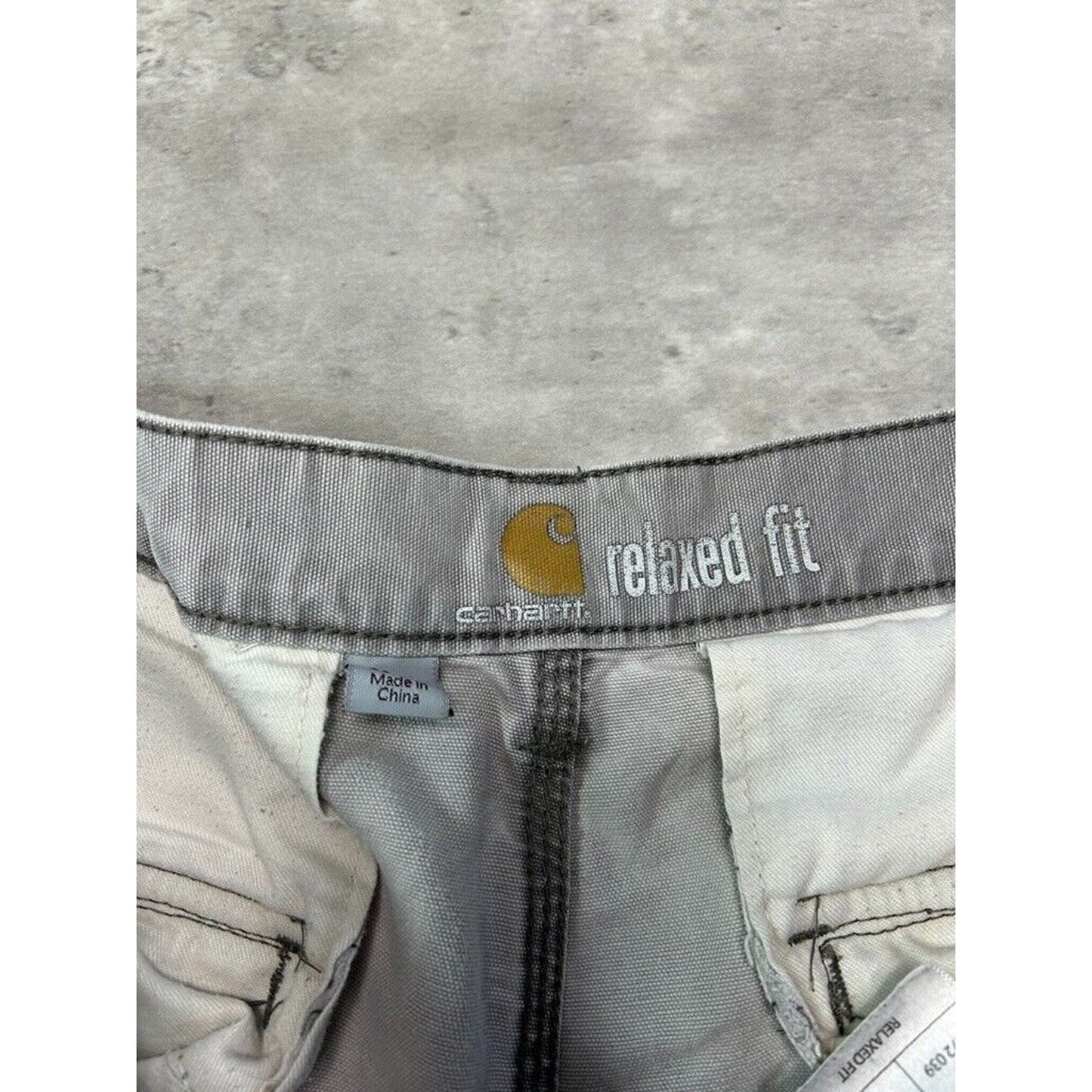 Carhartt Relaxed Fit Canvas Workwear Faded Cargo Pants Size 35