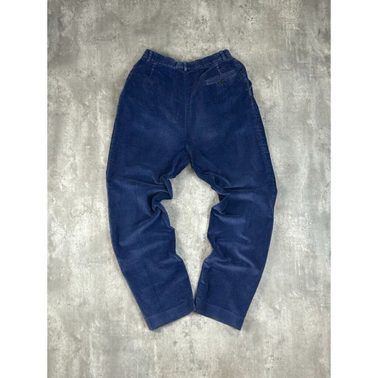 Vintage 80s/90s Eddie Bauer Corduroy Trouser Style Pants Size 29 Blue