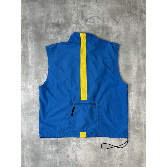 Vintage 90s Nike ACG Embroidered Logo Full Zip Running Vest Size XL Blue