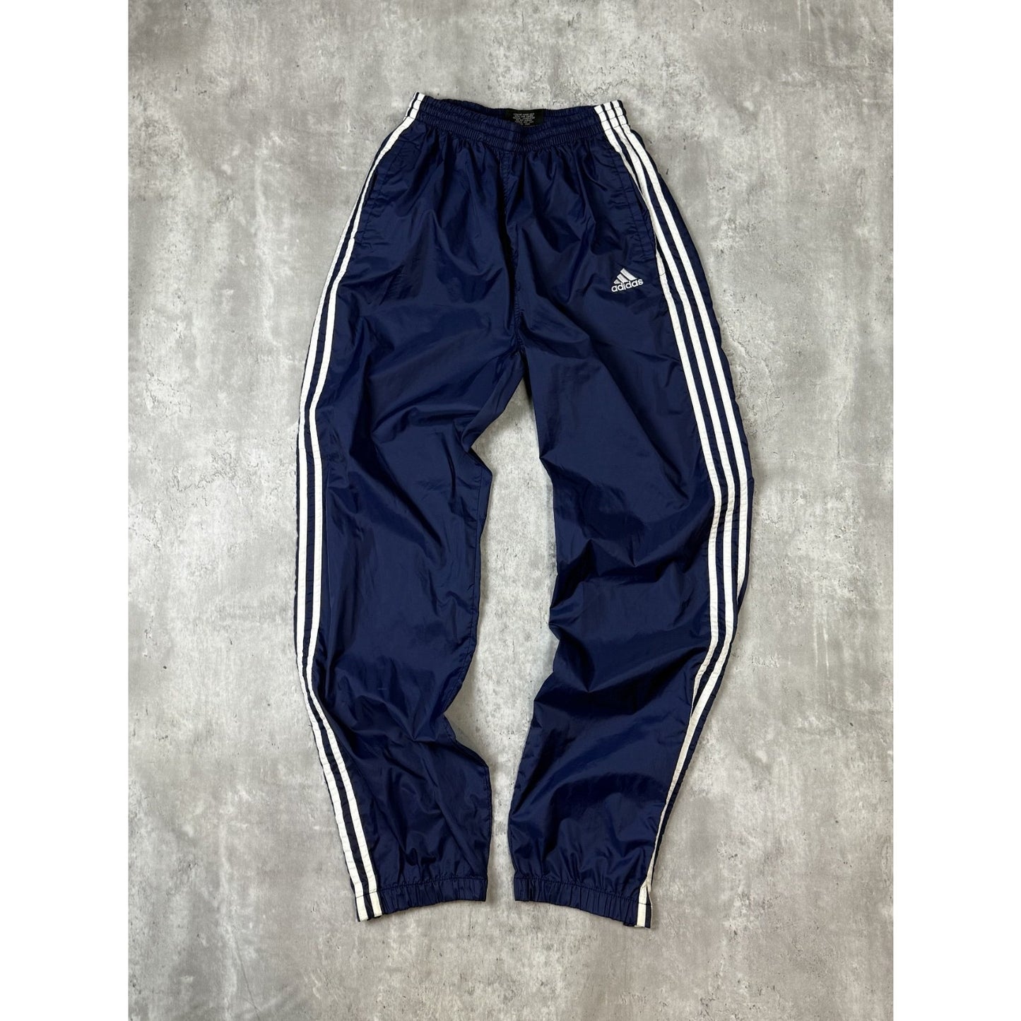 Vintage 90s Adidas Embroidered Logo Nylon Track Pants Size Small
