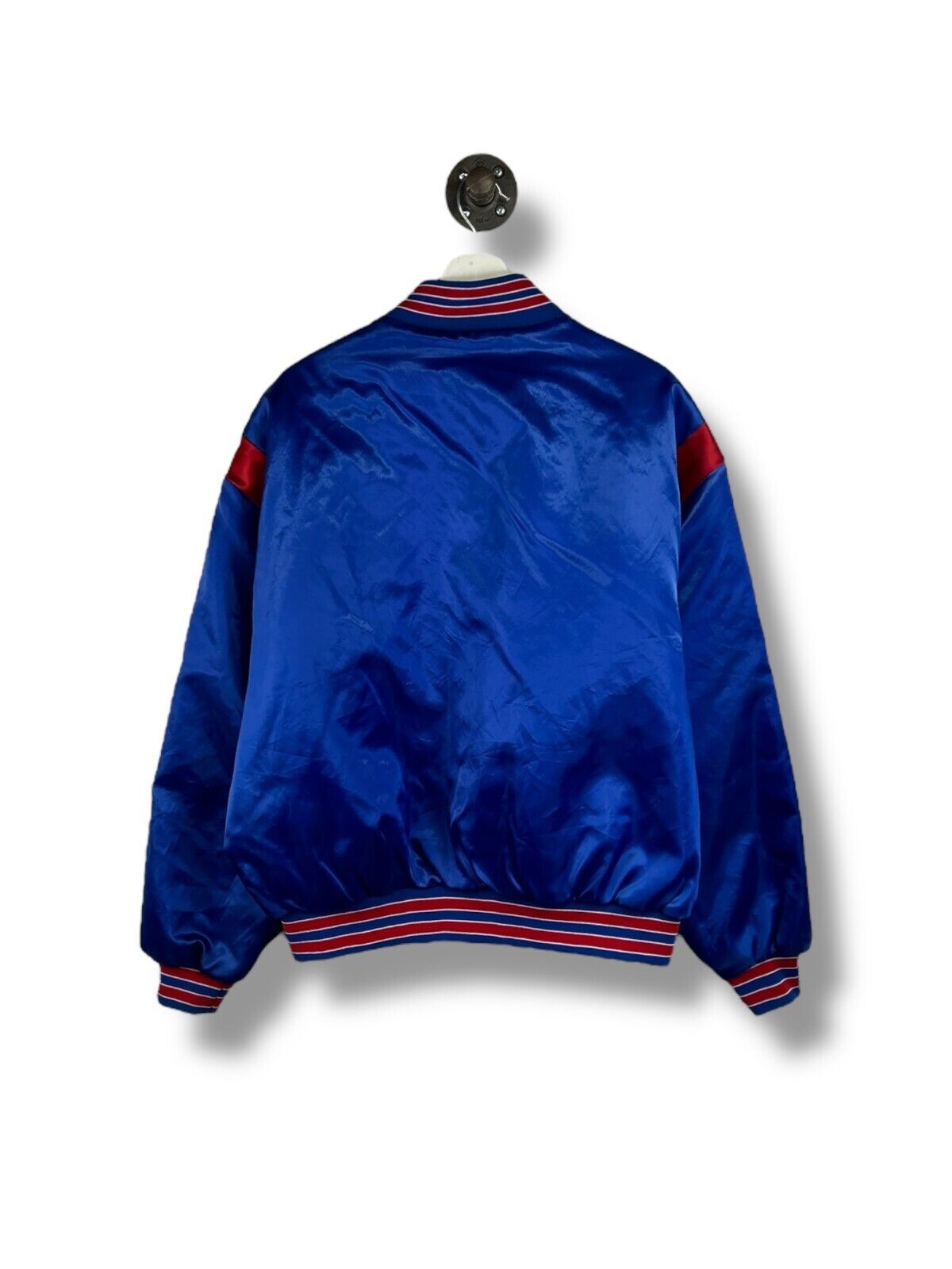 Vintage 80s New York Giants NFL Satin Varsity Bomber Football Jacket Size XL