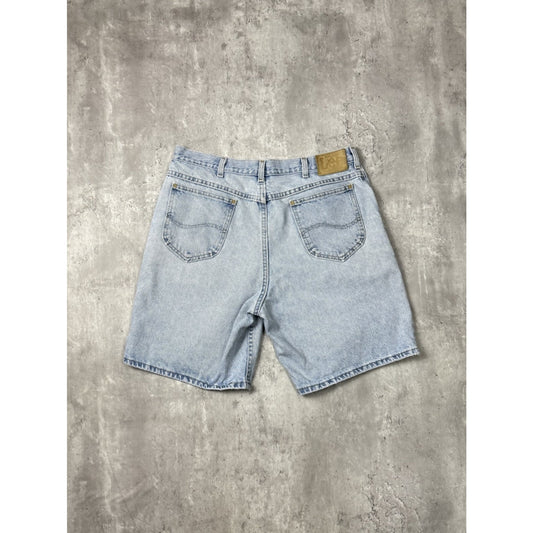 Vintage 90s Lee Light Wash Denim Shorts Size 34 Blue