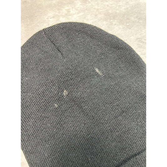 Vintage Carhartt Workwear Embroidered Patch Beanie Hat OSFA Black