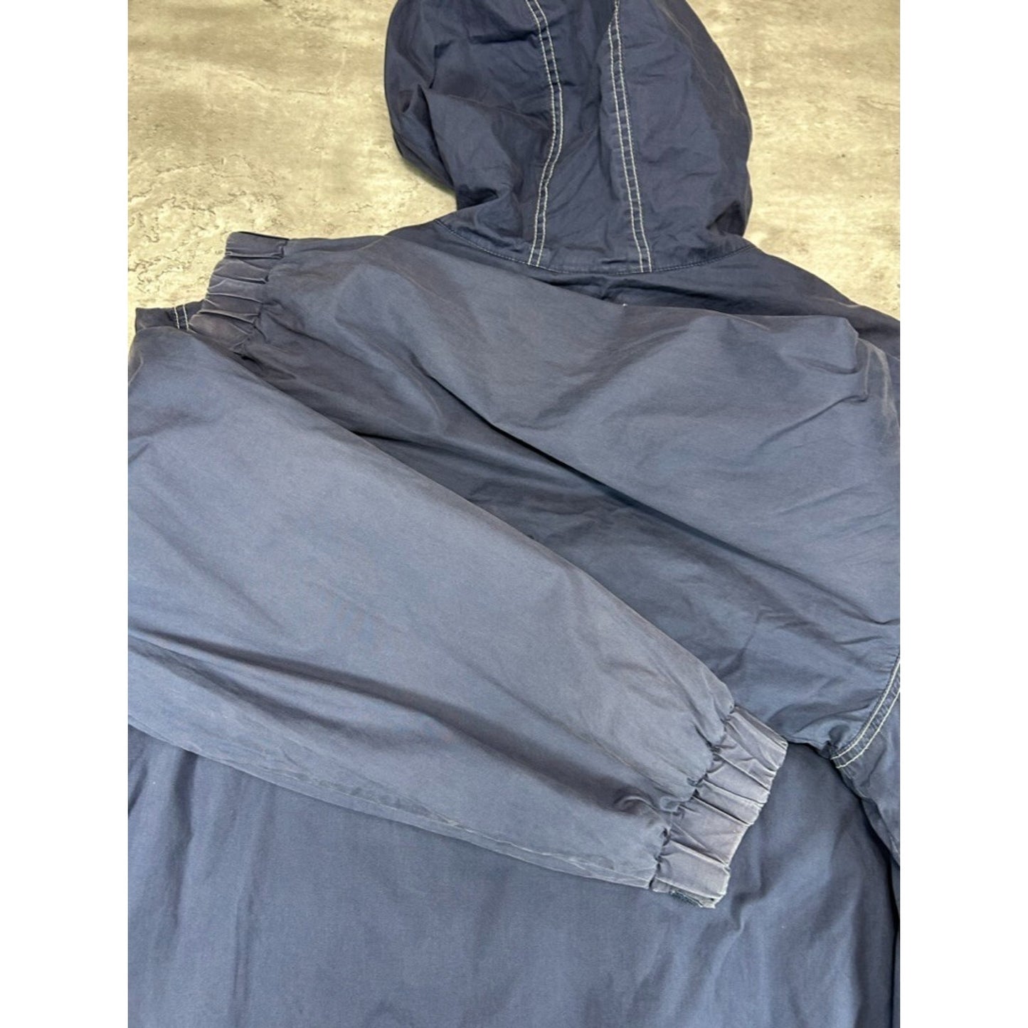 Vintage GAP Fleece Lined Hooded 1/4 Zip Contrast Stitched Jacket Size Large