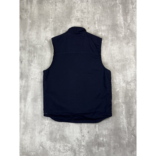 Vintage Carhartt FR Sherpa Lined Canvas Workwear Vest Size Medium