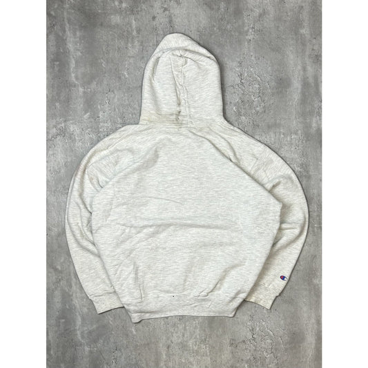 Vintage 90s Champion Embroidered Spellout Logo Hooded Sweatshirt Size XXL