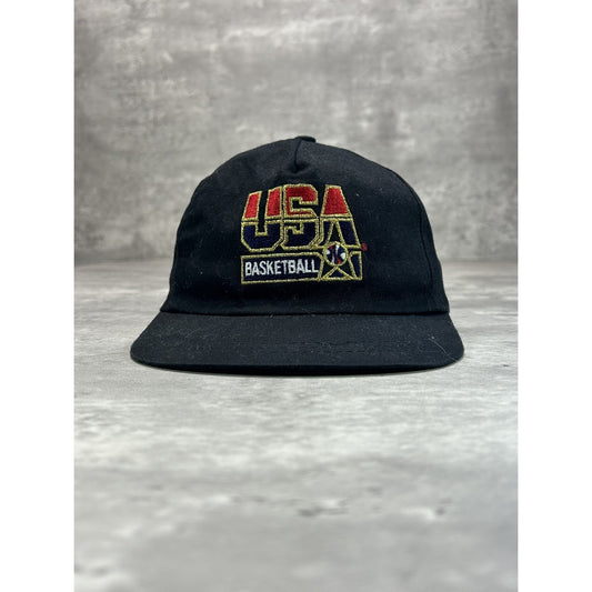 Vintage 90s Team USA Basketball Dream Team Embroidered Snapback Hat OSFA
