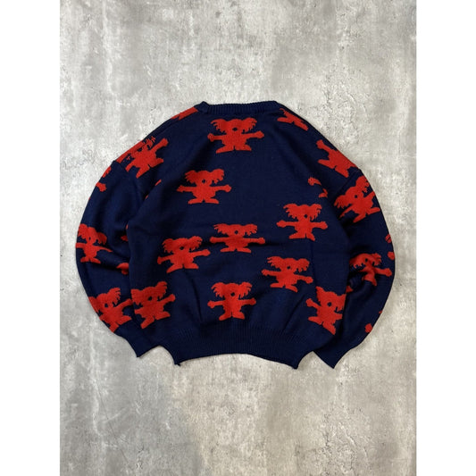 Vintage 90s Everything Australian Koala All Over Print Knit Sweater Size Large