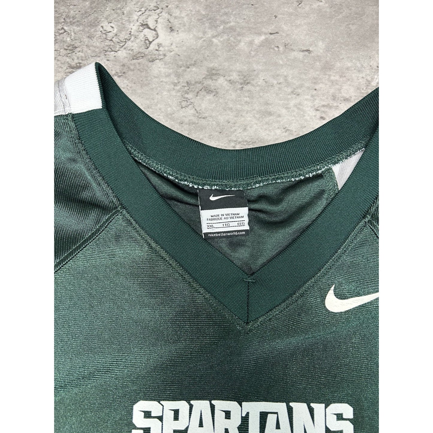 Vintage Michigan State Spartans #24 NCAA Two Tone Nike Football Jersey Size 2XL