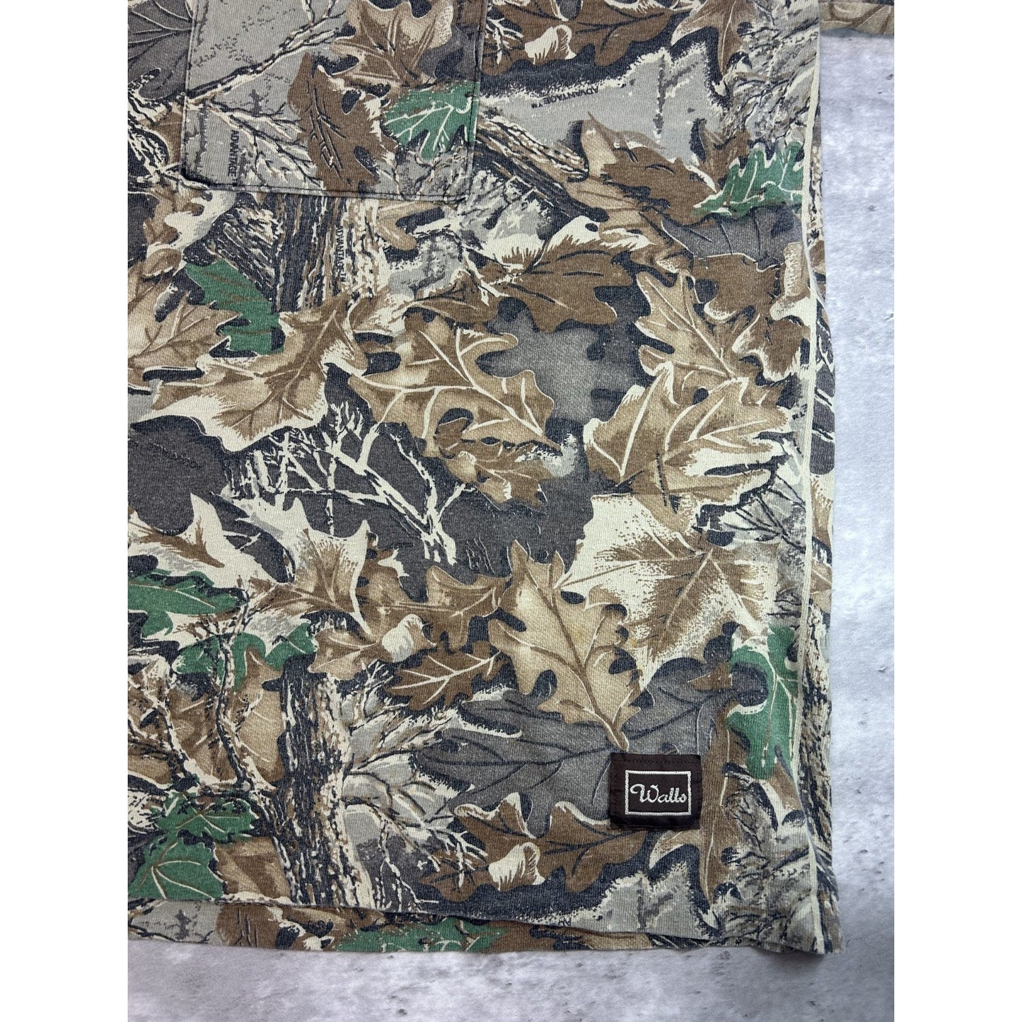 Vintage Advantage Tree Camo Hunting Long Sleeve T-Shirt Size 2XL