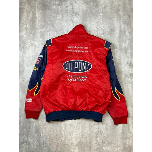 Vintage Nascar Dupont Racing Embroidered Nascar Race Jacket Size XL Red