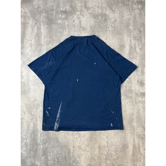 Vintage 90s Distressed Guess USA Graphic Logo T-Shirt Size 2XL Blue