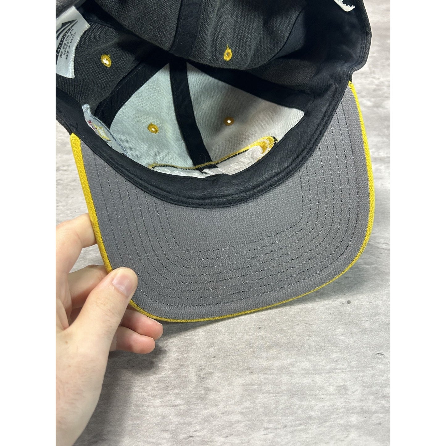 Vintage 90s Pittsburgh Steelers NFL Embroidered Spellout Strapback Hat OSFA