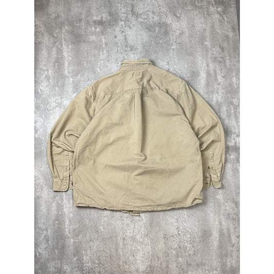 Vintage 90s Carhartt Workwear Double Pocket Long Sleeve Button Up Shirt Sz XL
