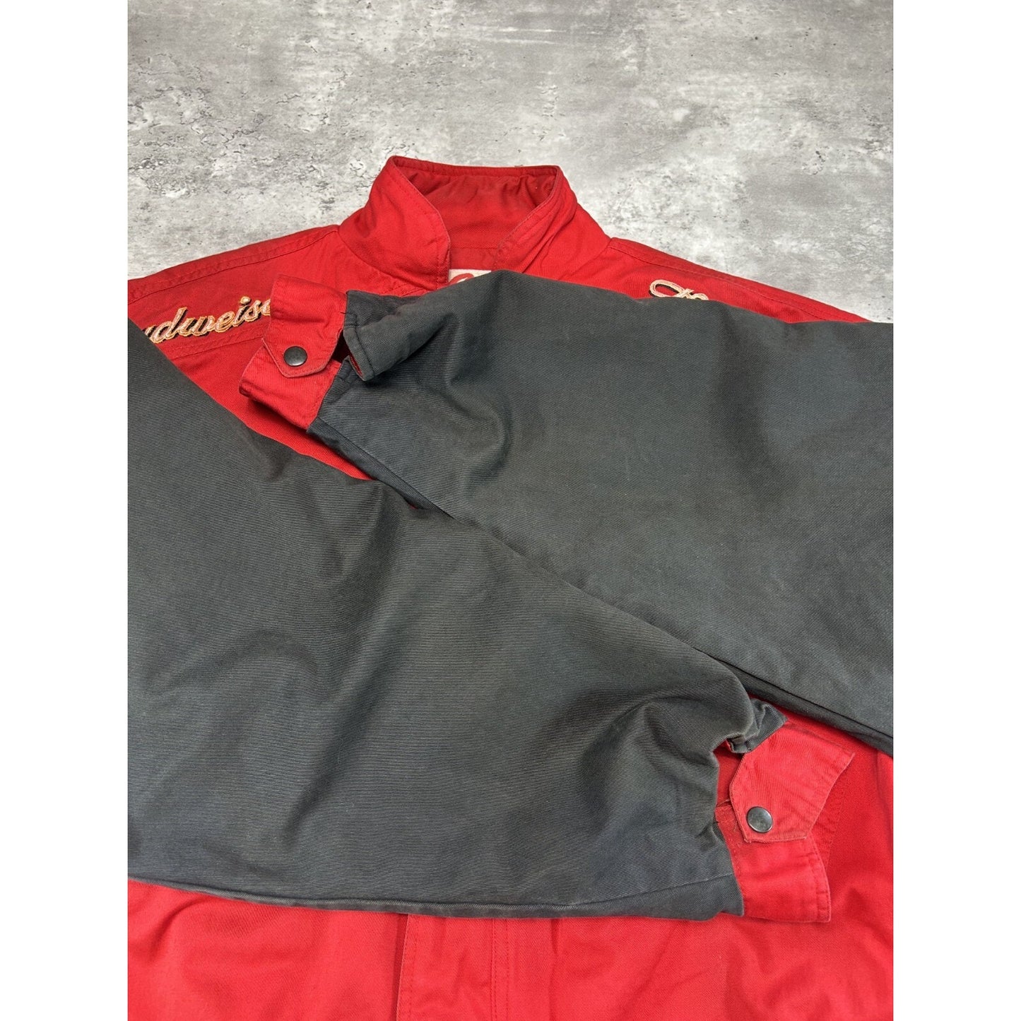 Vintage Dale Earnhardt Jr #8 Budweiser Racing Nascar Racing Jacket Size Large