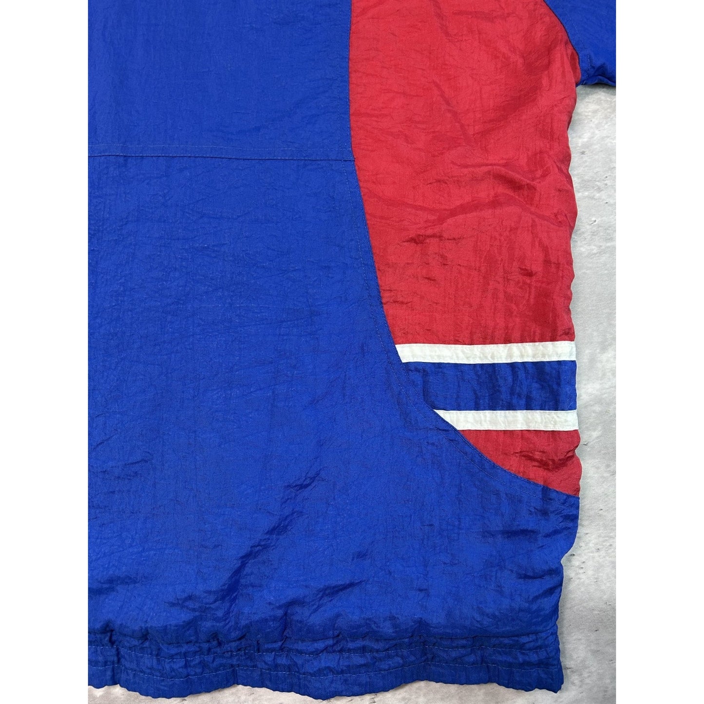 Vintage 90s New England Patriots NFL Insulated 1/2 Zip Hooded Jacket Size XL