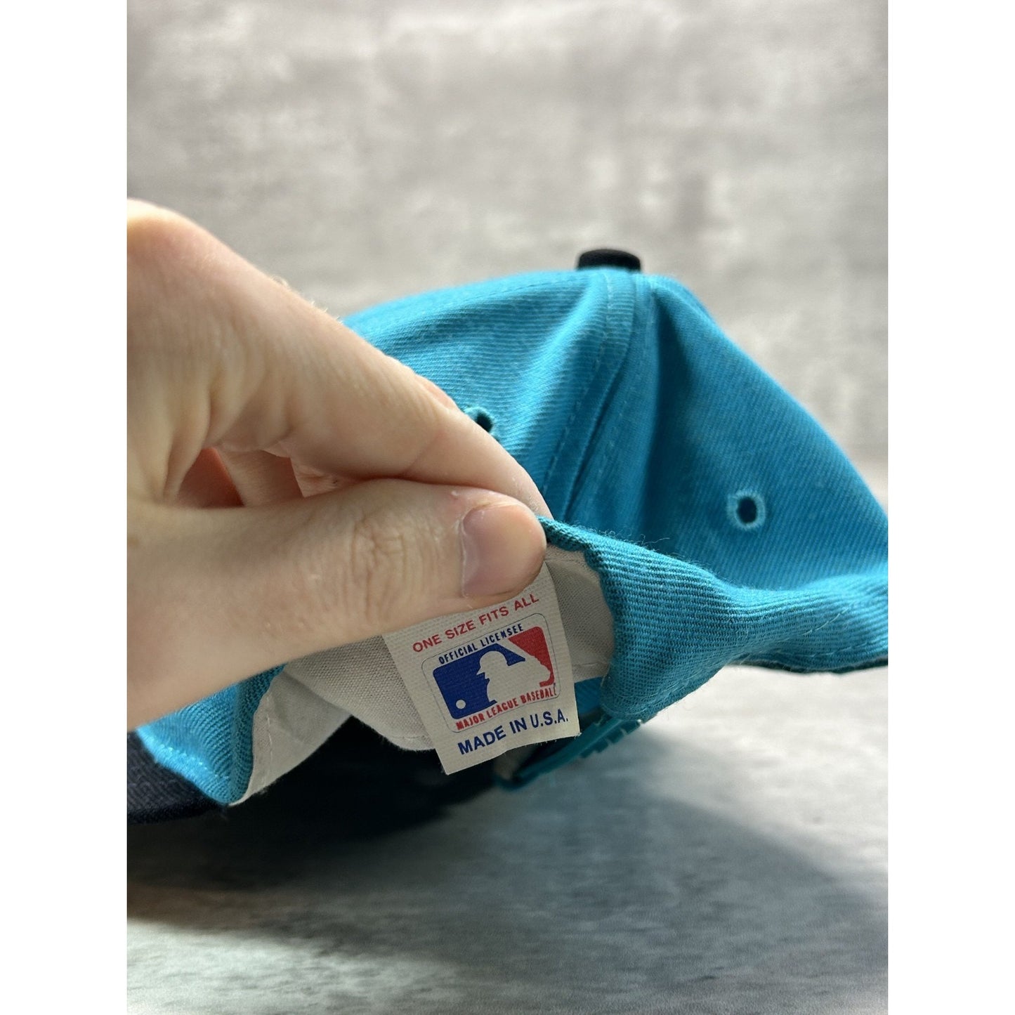 Vintage 90s Florida Marlins MLB Embroidered Logo Baseball Snapback Hat OSFA