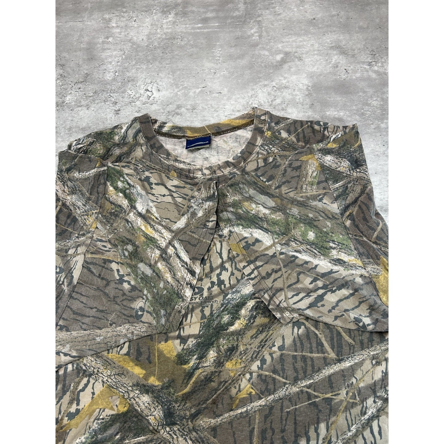 Vintage 90s Mossy Oak Shadow Branch Tree Camo Hunting T-Shirt Size 3XL
